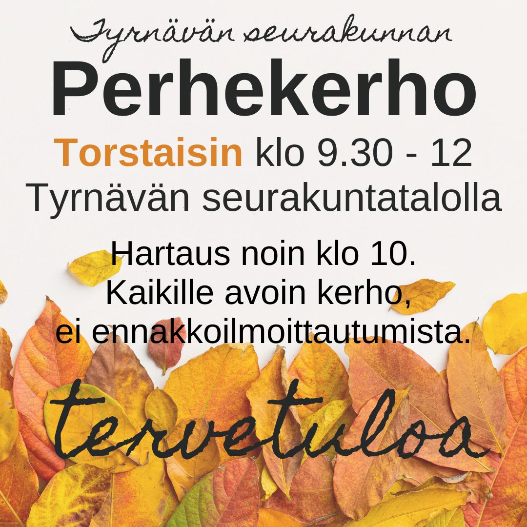 Perhekerhot käynnistyvät viikolla 36