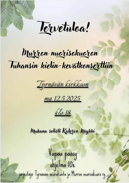 Kevätkonsertti Tapahtumamainos