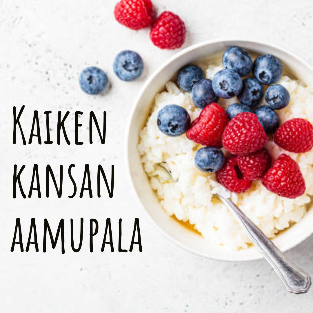 puurolautanen ja marjoja, teksti kaiken kansan aamupala