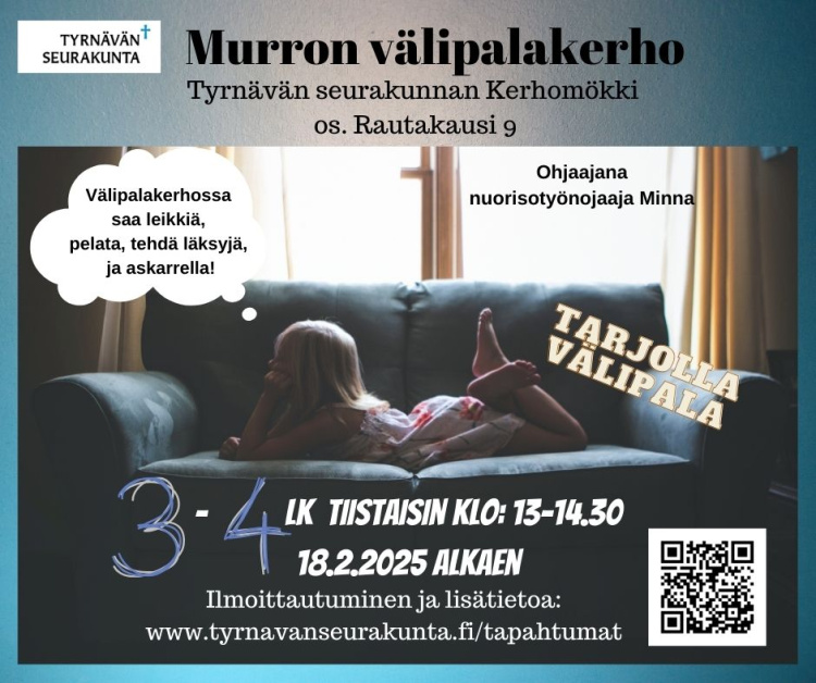 Murron välipalakerho Välipalakerho ilmoitus